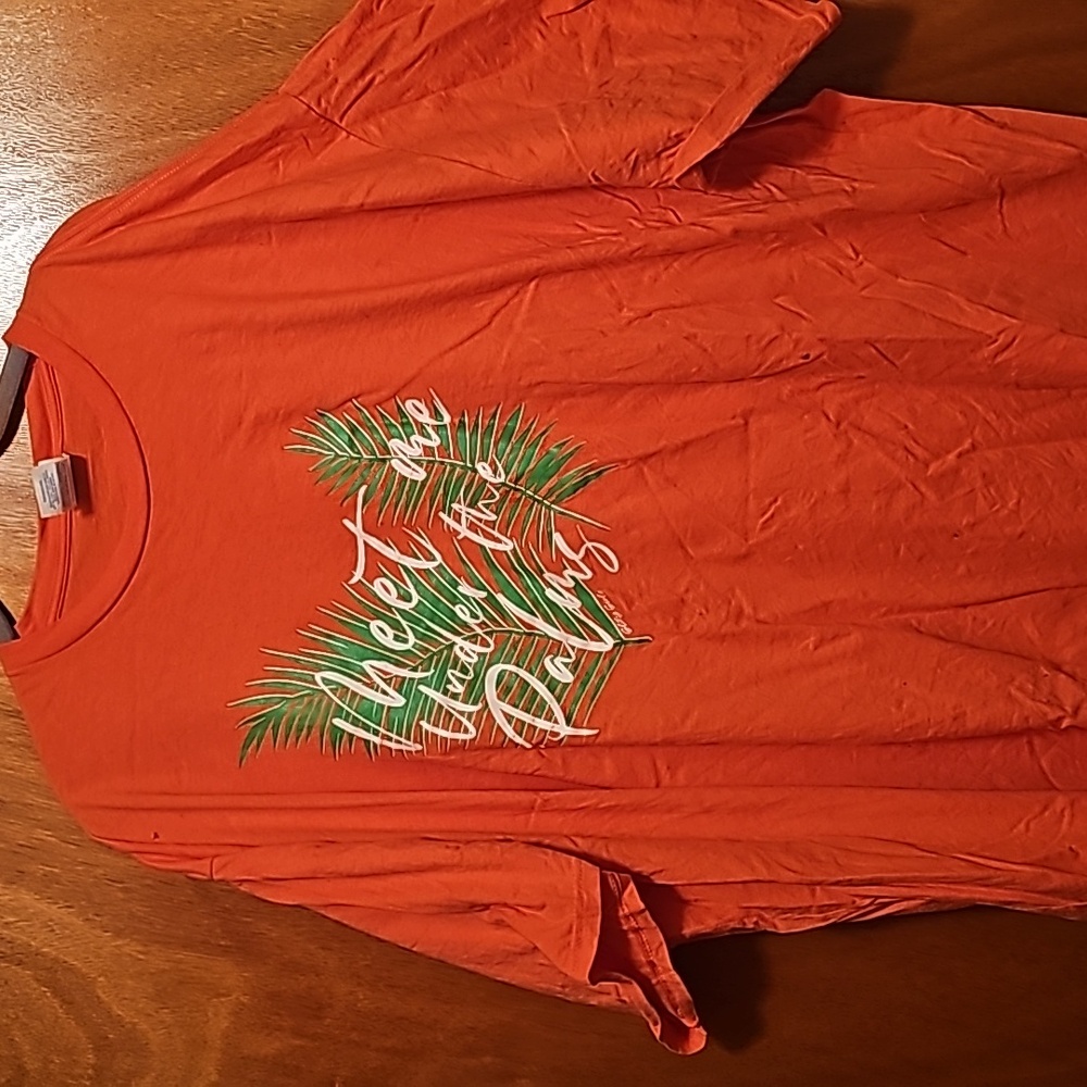 Glitzy girlz meet me under the palms pink t shirt size 5xl